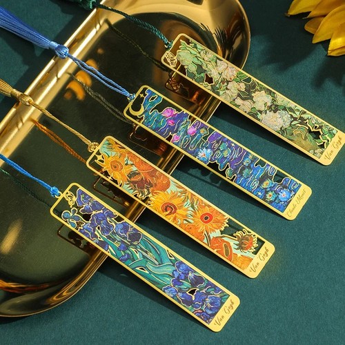 Metal art bookmark - art, tassel
