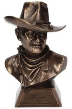 John Wayne (Licensed) Bronze Cowboy Bust 17cm with Certificate