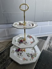 JOHNSON BROTHERS FRESH FRUIT AFTERNOON TEA 3 TIERED SANDWICH CAKE PLATE STAND