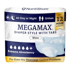 NorthShore MegaMax plastic backed adult incontinence nappies/diapers- all colour
