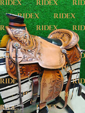 WESTERN LEATHER TRAIL RIDING HORSE BARREL SADDLE TACK SET & ALL SIZES AVAILABLE.