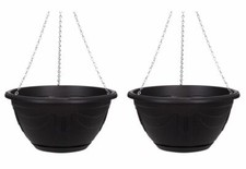 2 Black Round Venetian Hanging