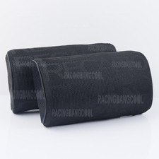 2pcs Recaro Black Fabric