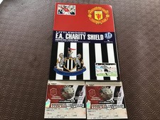 1996 FA Charity Shield Manchester United v Newcastle. Programme + Match Tickets
