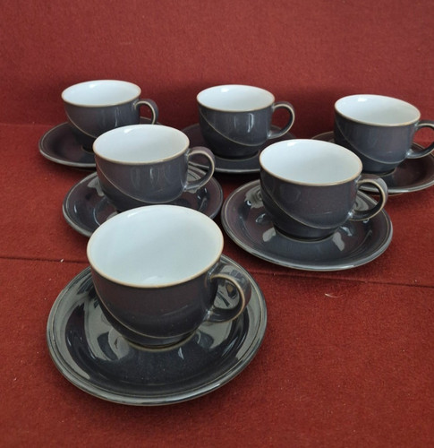 Denby saville grey teacup and - denby,