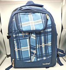 VonShef Blue Backpack Picnic