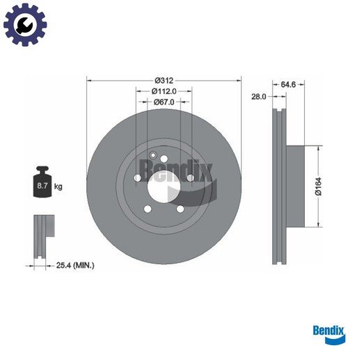 Brake disc bds1667hc - disc,