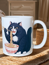 11 oz print mug Black Cat with