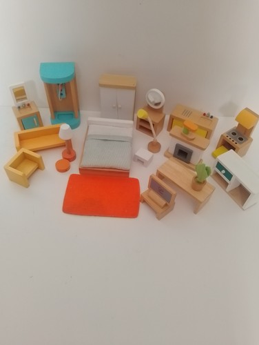 Wooden doll house furniture - wooden,