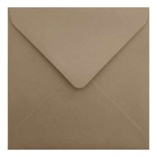 Shitake Brown 155mm x 155mm Gummed 120gsm Square Coloured Envelopes