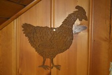 Rusty Metal Chicken Hen Art
