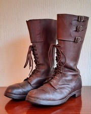 WW2 British Dispatch Rider Boots. UK Size 10.