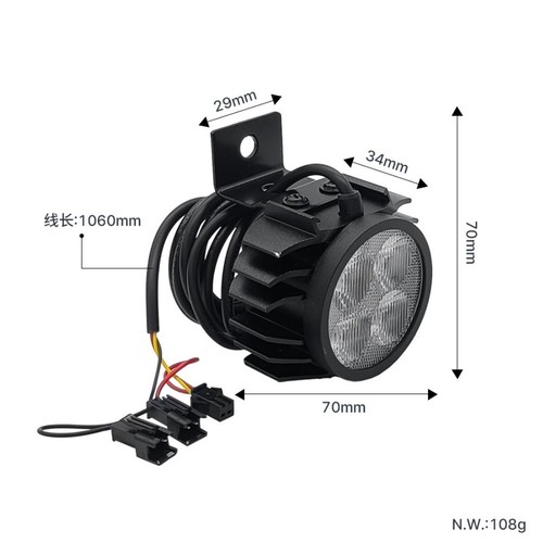 Electric scooter headlight - scooter,