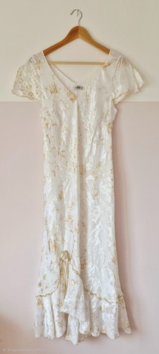 Y2k vintage ivory gold - vintage, floral