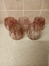 5 Blush Mercury Candle Holders