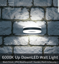 20W LED Up Down Ring Wall Light Indoor Outdoor Garden IP65 Waterproof Cool White