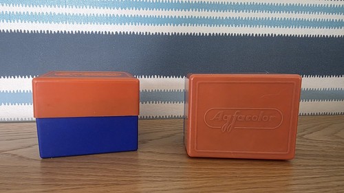 Two small vintage orange - two,