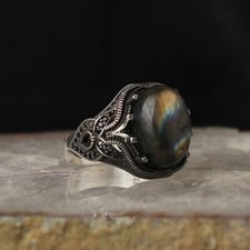 Pietersite Men silver ring Handmade pure 925 SILVER stone rings Men all sizes