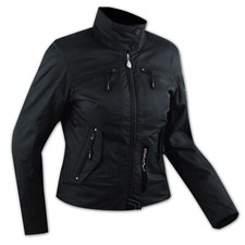 Ladies Textile Waterproof CE Armored Thermal Liner Jacket Motorcycle Black