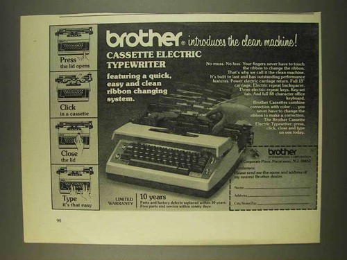 1976 brother cassette electric - brother,