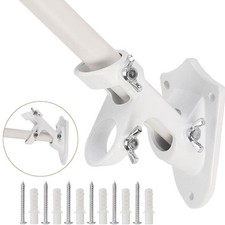 Flag Pole Holder WallMounted Bracket AluminiumAlloy Windsock Pole Holder 3Colors