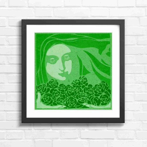 Art nouveau girl and - nouveau,