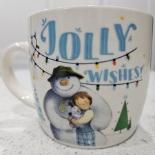 The Snowman And The Snowdog Mug Cup Tea Coffee - Jolly Wishes 2021. VGC