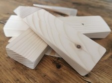 ECO natural Solid Pine wood Wooden Door Stop Doorstopper Wedge set of 2,4,6,8,10