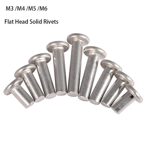 Solid aluminium flat head - flat,