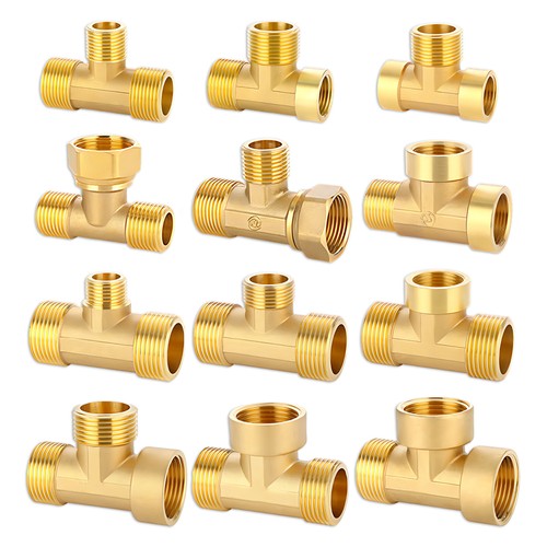 Brass piece way - brass, t