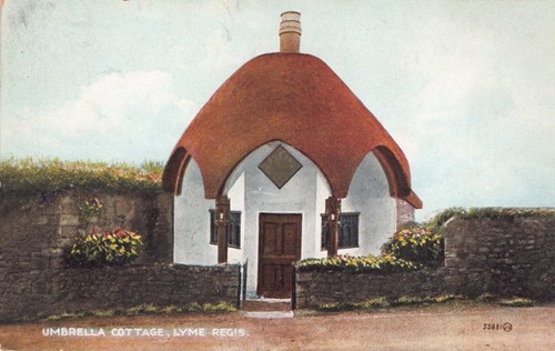 Postcard umbrella cottage - postcard,