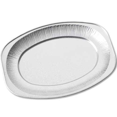 Silver foil platters - silver,