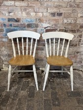 Pair Farmhouse Kitchen Chairs