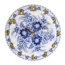 Blue Flowers on White Wall