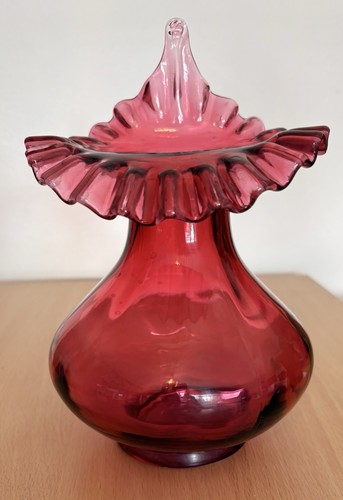 Vintage cranberry red - red, glass