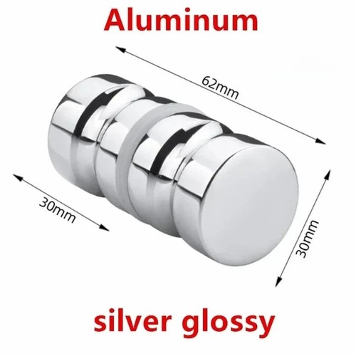 Chrome shower door - handle, knob