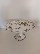 Gorgeous Bone China Coal Port Strawberry Pattern Cake Stand Or Compete Dish VGC