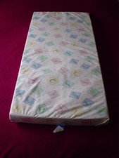 MOTHERCARE COT MATTRESS MEDIUM SIZE TO BS1877 115CM X 55CM WATERPROOF WIPE CLEAN