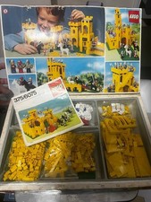 Lego 375 Castle Vintage yellow Castle Box & instructions READ DESCRIPTION