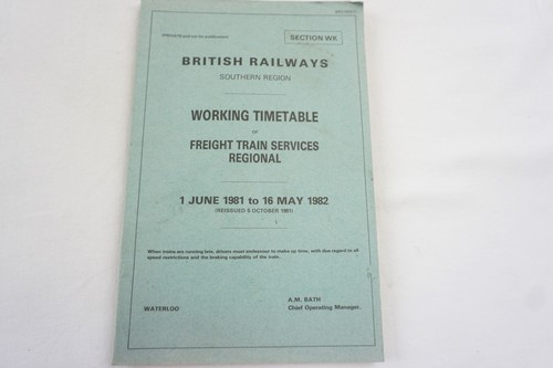 1981 southern region - region, railway