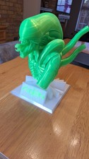 Alien Bust Statue In Acid