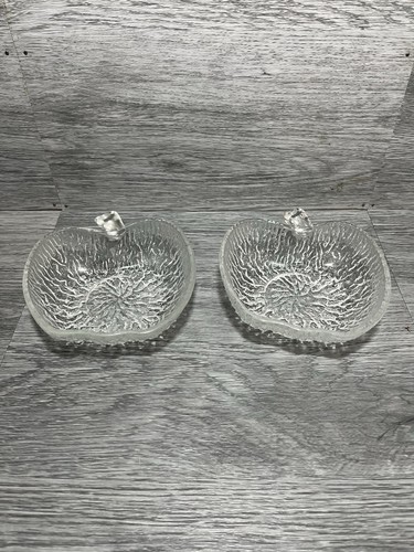 Two small glass bowl apple - bowl,