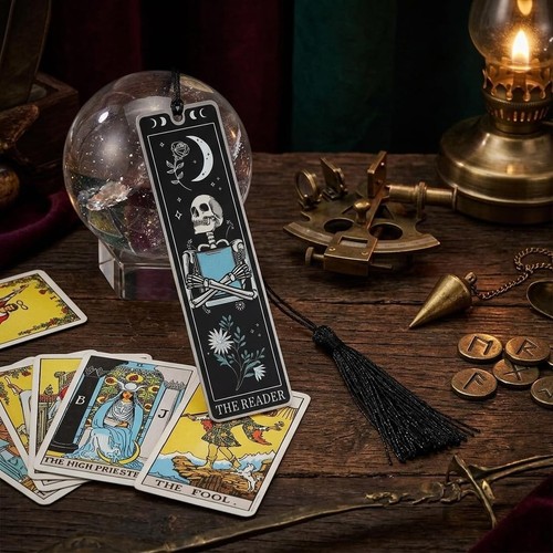 Gothic skeleton tarot - gothic, bookmark