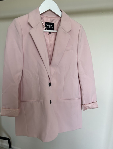Zara pink long - blazer, xs