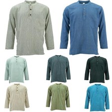 Cotton Grandad Collar Shirt