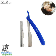 BARBER SALON STRAIGHT CUT THROAT SHAVING RAZOR RASOIRS RASOI BLUE