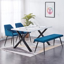 Set of 2/3 Velvet/PU Dining