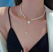 Elegant Pearl Heart Pendant
