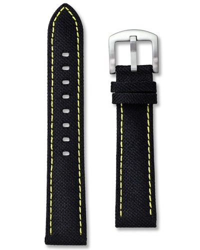 Black yellow sailcloth watch - sailcloth,