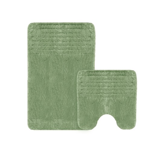Striped bath pedestal rug mat - pedestal,